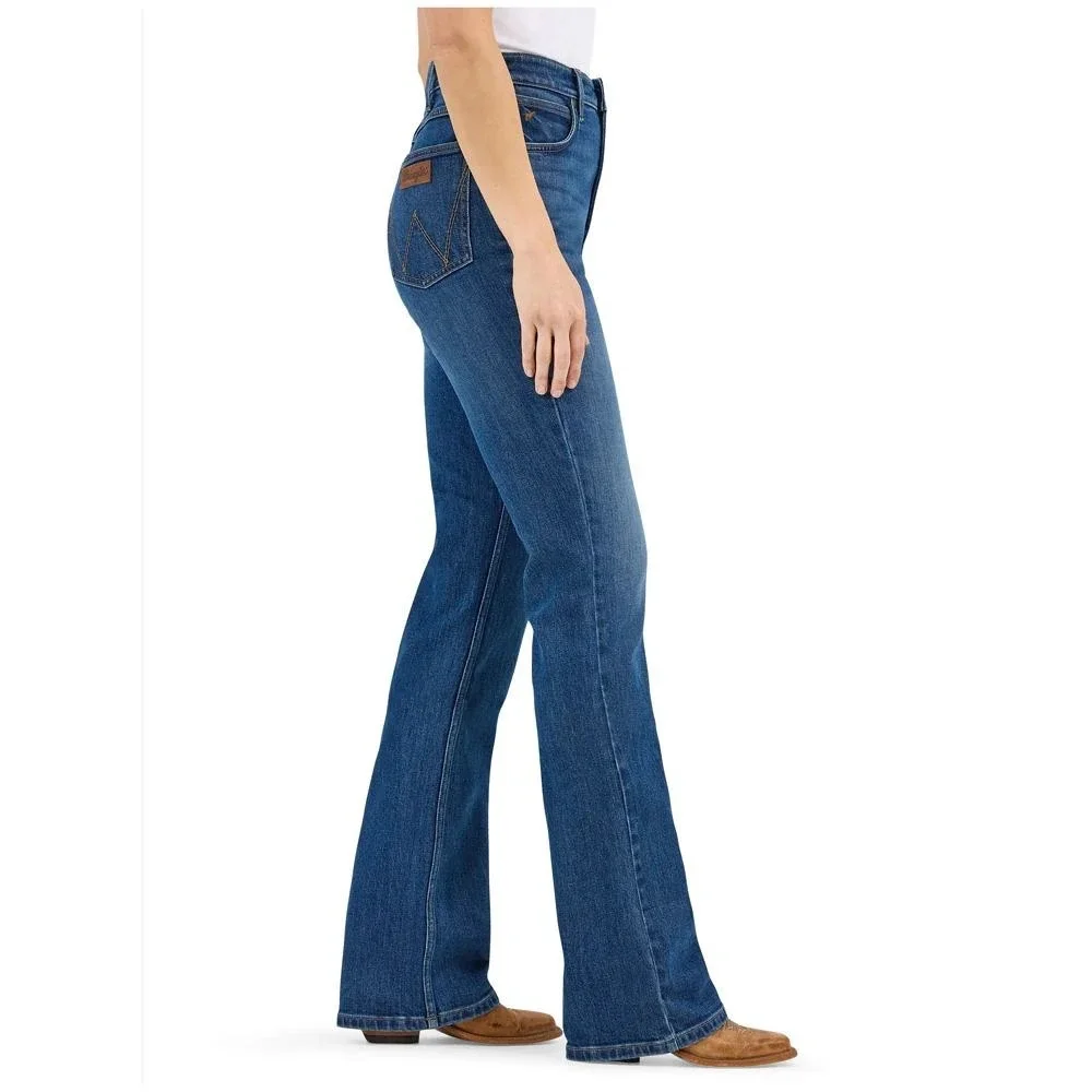 Wrangler Riding Jean Women 27x36 Blue High Rise Bootcut Rodeo Lillian‎ 112367607